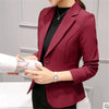 2022 Women Black Slim Fit Blazer Jackets Notched Office Work Blue Blazer Outfits Casual Tops Long Sleeve Outerwear Coats ZZ220