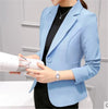 2022 Women Black Slim Fit Blazer Jackets Notched Office Work Blue Blazer Outfits Casual Tops Long Sleeve Outerwear Coats ZZ220