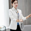 2022 Women Blazers Slim Office Ladies Elegant Single Breasted Solid Blazer Korean Casual Womens Coat Simple Soft