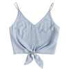 2022 Women Blouse Fashion Shirts Women Button Sleeveless Crop Print Tops Vest Tank Shirt Blouse Tops