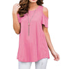 2022 Women Blouses Summer Casual Sexy Off Shoulder Blouse Batwing Short Sleeve Solid Shirt O-neck Loose Womens Tops and Blouses