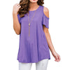 2022 Women Blouses Summer Casual Sexy Off Shoulder Blouse Batwing Short Sleeve Solid Shirt O-neck Loose Womens Tops and Blouses