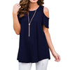 2022 Women Blouses Summer Casual Sexy Off Shoulder Blouse Batwing Short Sleeve Solid Shirt O-neck Loose Womens Tops and Blouses
