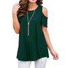 2022 Women Blouses Summer Casual Sexy Off Shoulder Blouse Batwing Short Sleeve Solid Shirt O-neck Loose Womens Tops and Blouses