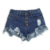 Women High Waisted Washed Ripped Hole Short Mini Jeans Denim Pants Shorts