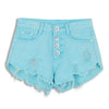 Women High Waisted Washed Ripped Hole Short Mini Jeans Denim Pants Shorts