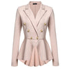 Women Jacket Suit Blazer Spring Irregular Slim  Double Breasted Suit Blazer Femme Basic Coat Jacket Casual Outwear