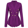Women Jacket Suit Blazer Spring Irregular Slim  Double Breasted Suit Blazer Femme Basic Coat Jacket Casual Outwear