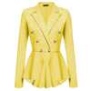 Women Jacket Suit Blazer Spring Irregular Slim  Double Breasted Suit Blazer Femme Basic Coat Jacket Casual Outwear