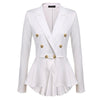 Women Jacket Suit Blazer Spring Irregular Slim  Double Breasted Suit Blazer Femme Basic Coat Jacket Casual Outwear