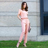 2022 Women Jumpsuit Summer Party Chiffon Overalls for Women Elegant Green Ankle-Length Bodysuit