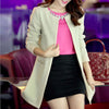 2022 Women Long Blazer Jackets 4 Colors New Fashion Solid Casual clothes Plus Size Coat Blazer Feminino office lady jacket
