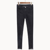 Women Slim Vintage Denim Asymmetric Fringed Jeans Casual Stretch Skinny Female high Waist Elastic Pants Plus Size S-4XL