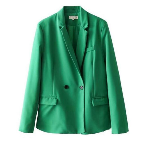 Women Summer Bright Colors Blazer Coat causal Loose Women Jackets blazer feminino casaco feminino Pink Red Green Colors