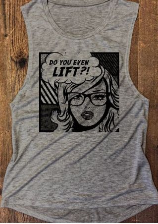 Women Tank Tops Shirts Sleeveless O-Neck Vest Do You Even Lift Tanks Summer Fashion Casual Grey Female Ladies Tops