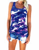 Women Tee Camo Army Green Casual Tank Tops Sleeveless Girl T-shirt For Wholesale Camouflage Tanks