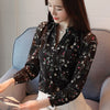 Womens Tops And Blouses Autumn Fashion V-Neck Chiffon Blouses Slim Women Chiffon Blouse Office Work Wear Shirts Women Tops