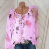 Womens Tops and Blouses Chiffon Floral Print Bow Shirt Plus Size Chiffon Blouse Women 5xl Long Sleeve Casual Tops
