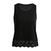 XXXL Plus Size Lace Tops Women crop top Summer Vest Crochet Lace Sleeveless Solid Sexy Tank Top female tunics White/Black