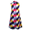 XXXL Women Plus Size Plaid Print Dress Sleeveless Bow Casual Loose Party Mini Tank Dresses female Sundress Oversized Robe