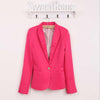 ZA New Feminino Women Blazers Arrival Single Button Casual Blazers and Jackets Plus Size Candy Colors Ladies Office Coats