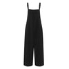 Womens Summer Spaghetti Straps Wide Leg Harem Loose Long Pants Cargo Jumpsuit Cotton Romper Overalls Plus Size M-5XL
