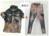jeans woman casual stretch denim 3D print Painted Pattern jeans women's pants and girl skinny jeans trouser A351