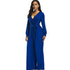 long sleeve Elegant One Piece long wide leg pants jumpsuit romper tunic runway high quality women fashion clothing overalls