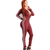 new Fashion bodysuit womens autumn winter long sleeve elasticity patchwork zipper skinny sexy club bodycon bandage jumpsuit
