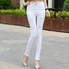 2022 new Spring high quality brand women jeans white casual pants slim stretch jeans pencil pants black Denim Pants Trousers