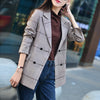 new Women Blazer Feminino Chic Plaid Blazers Casual Suit Jacket Business Office Ladies Suit female