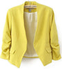 new arrival spring autumn fashion brand blazer women Candy Color ladies coat Slim Solid puff sleeve blazers Basic jackets