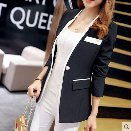 new arrive  Women Slim Suit Blazer Coat Female Jacket Long Sleeve One Button Plus Size pink Blazers Solid Work Wear S-XXL