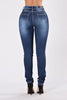 new jeans woman ripped dark blue trousers Mid waist hole pencil jeans Cotton stretch bodycon sexy skinny denim pants women
