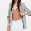 2022 new spring autumn women Long gray office lady slim blazers suit Elegant three quarter sleeve blazer feminino overalls