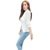 shirt Korean Slim Fit Coat Office Clothes Women Sexy Long Sleeve Lace Crochet Small Blazer Jacket Feminino  4XL