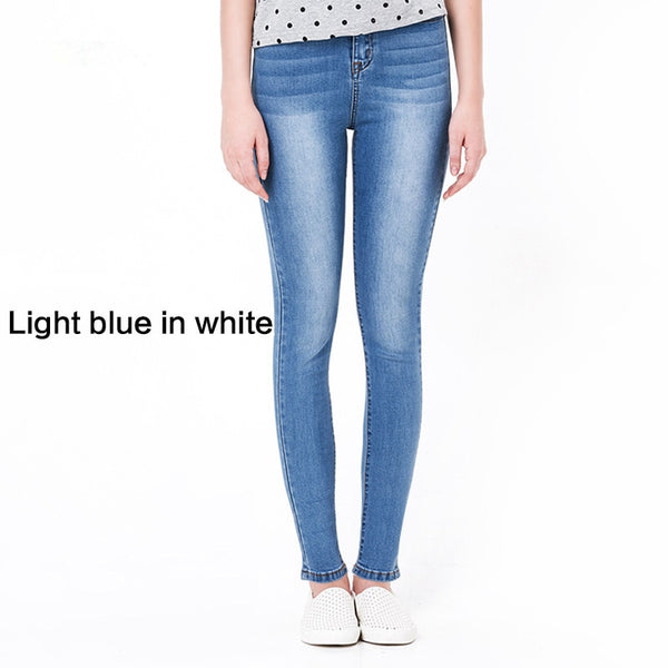 spring Jeans For Women Skinny High Waist plus size Blue Denim Pencil Stretch Trousers for woman