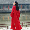 2023 spring antumn long cardigan retro cotton linen shirt coat vintage outerwear women blouses long sleeve blusas