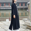 2023 spring antumn long cardigan retro cotton linen shirt coat vintage outerwear women blouses long sleeve blusas