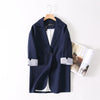 2022 spring new Korean style Slim long suit female solid color wild thin fashion suit Blazer jacket
