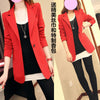 spring new arrival blazer women jacket slim Black female casual blazer Long suit jacket plus size women clothing E507