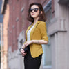 2022 summer new linen small suit women's jacket short paragraph cotton seven sleeves sun protection clothing thin suit