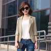 2022 summer new linen small suit women's jacket short paragraph cotton seven sleeves sun protection clothing thin suit