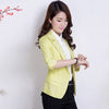 2022 summer new linen small suit women's jacket short paragraph cotton seven sleeves sun protection clothing thin suit