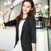 2022 summer plaid women coats short jackets casual suit blazers cardigan feminino white grey outwear blusa plus
