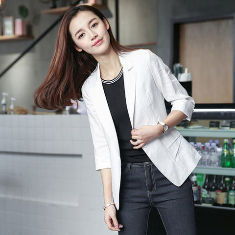 2022 summer plaid women coats short jackets casual suit blazers cardigan feminino white grey outwear blusa plus