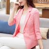 women's sleeves thin section short paragraph summer new linen casual Slim large size small suit