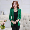 Office Lady Women Spring Autumn Short Blazers Female Notched Slim Single Button Long Sleeve Size S-2XL BlazersCQ1225