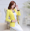 Office Lady Women Spring Autumn Short Blazers Female Notched Slim Single Button Long Sleeve Size S-2XL BlazersCQ1225