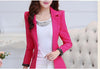 Office Lady Women Spring Autumn Short Blazers Female Notched Slim Single Button Long Sleeve Size S-2XL BlazersCQ1225